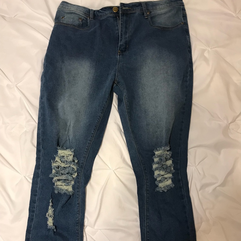 BooHoo distressed denim jeans